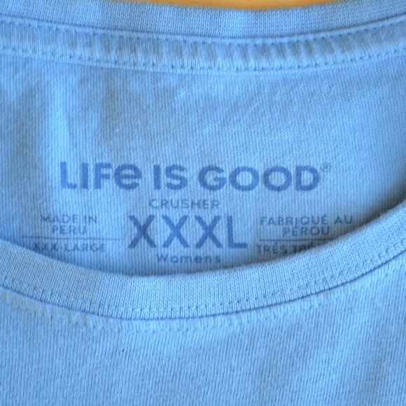 Life is Good Alice in Wonderland Disney Cheshire Cat Tee T-Shirt Size 3XL Blue - Picture 3 of 4